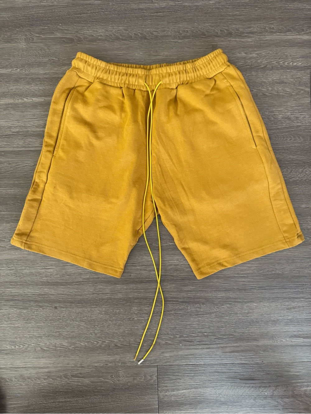 MNML Men's Mustard Drawstring Shorts - M